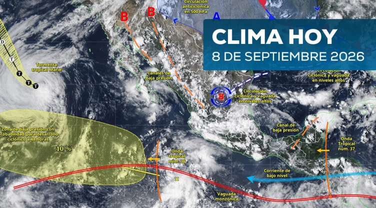 Clima en México 8 de septiembre 2026
