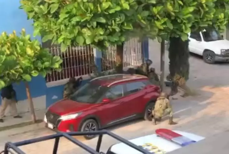 Operativo en colonia La Herradura en Tuxtla Gutiérrez
