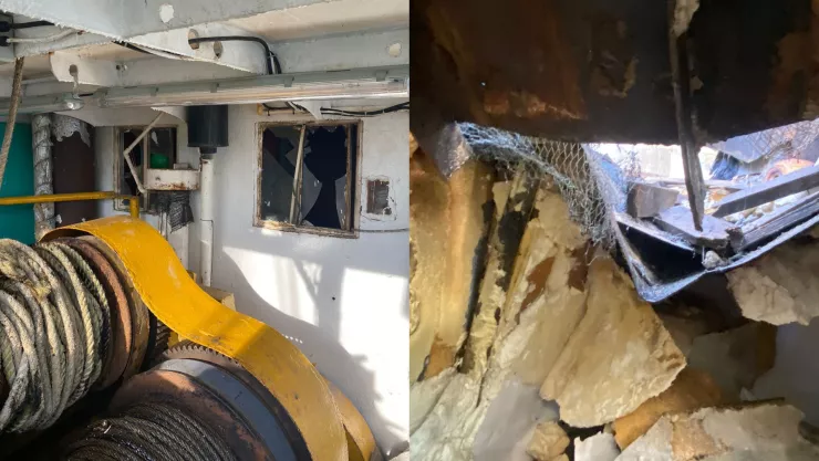 Explosión de barco en Mazatlán