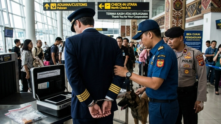 Detienen en Indonesia a piloto por llevar drogas