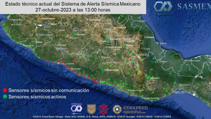 Activan 6 sensores de la alerta sísmica en Guerrero