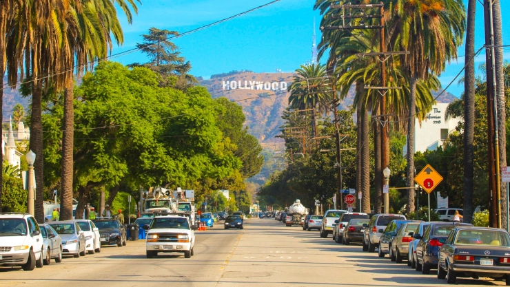 El caos al estacionar en Los Ángeles, California.