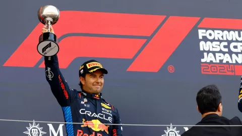 Checo Pérez obtiene el segundo lugar en el GP de Japón 2024