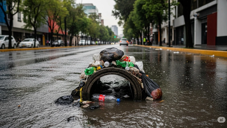 ¿Por qué se tapa el drenaje en CDMX? La basura acumulada es la principal causa