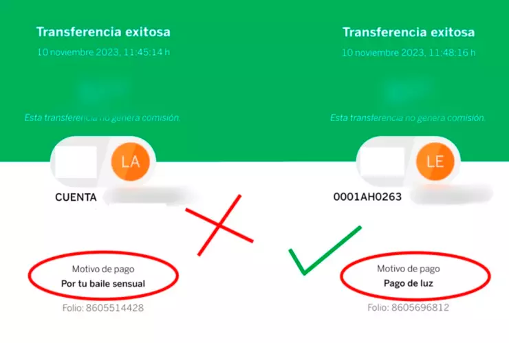 Conceptos de transferencias 