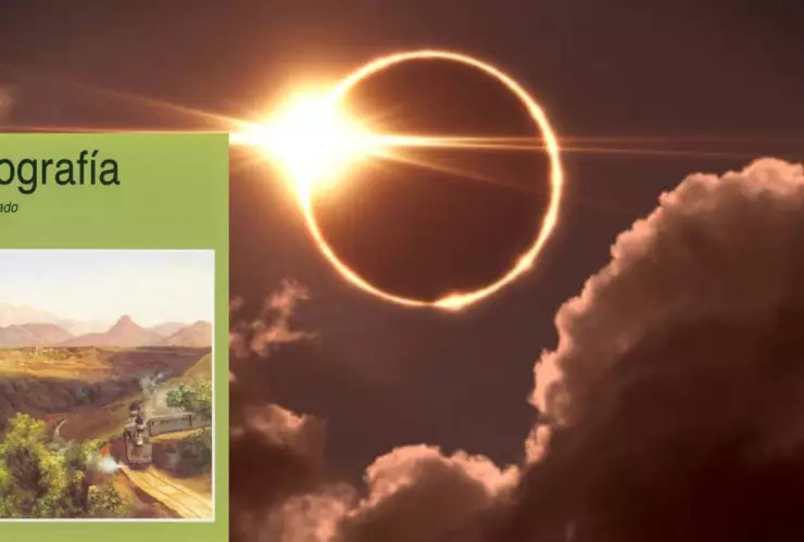 Así se ANUNCIÓ el eclipse solar total del 8 de abril de 2024 en los libros de Geografía; hace 31 años