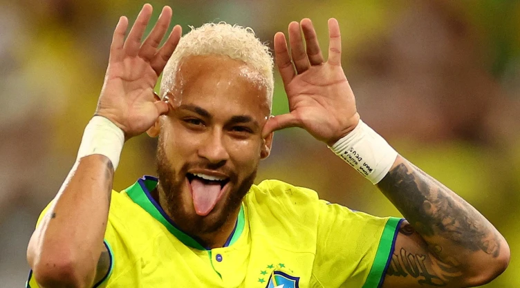 Neymar celebrando su gol ante Corea del Sur