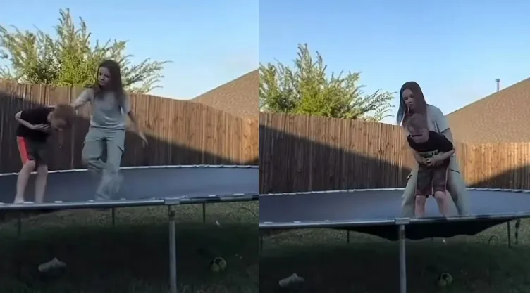 Niña salva a su hermano.
