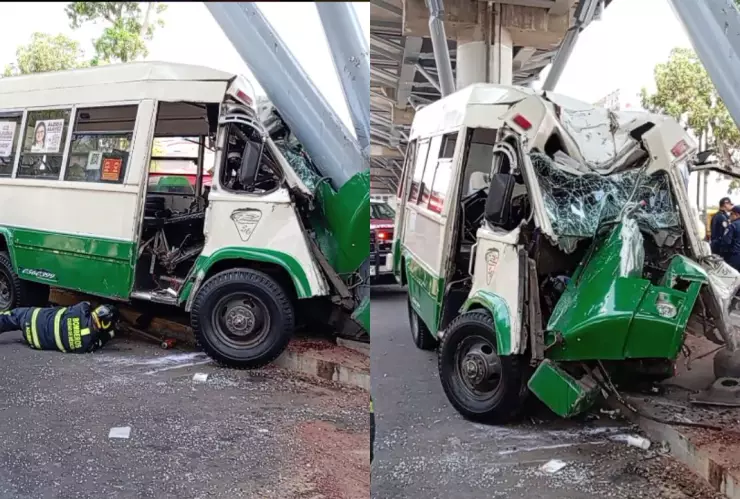 CDMX: Choque de un microbús en Avenida Tláhuac deja varios lesionados