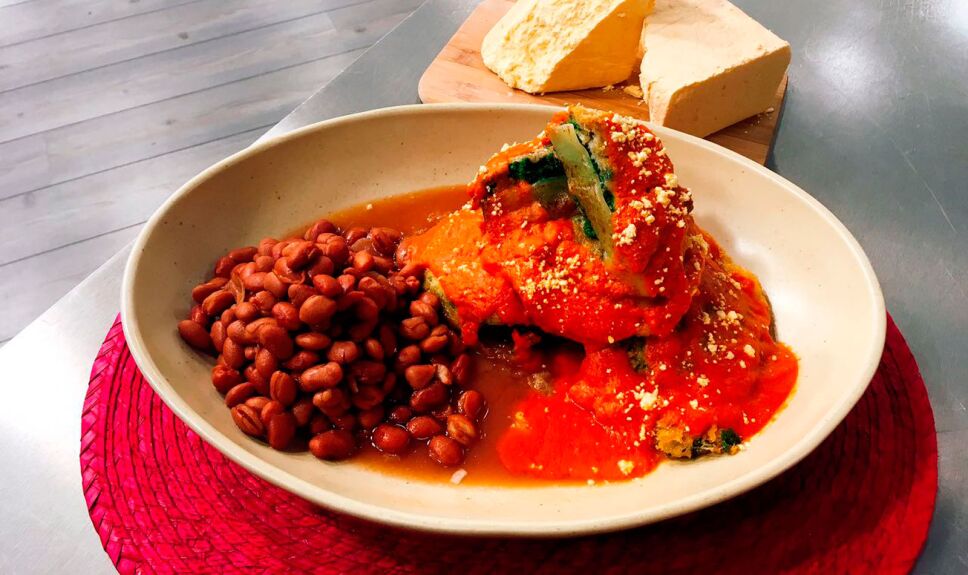 receta huauzontles en caldillo rojo