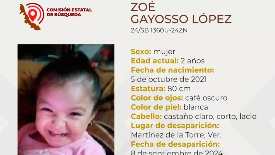 Desaparece Zoé Gayosso López.