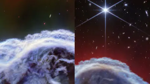 Telescopio James Webb capta imágenes de la nebulosa " Cola de caballo”