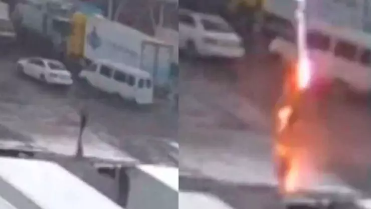 FUERTE VIDEO_ Hombre muere al caerle un rayo en la cabeza