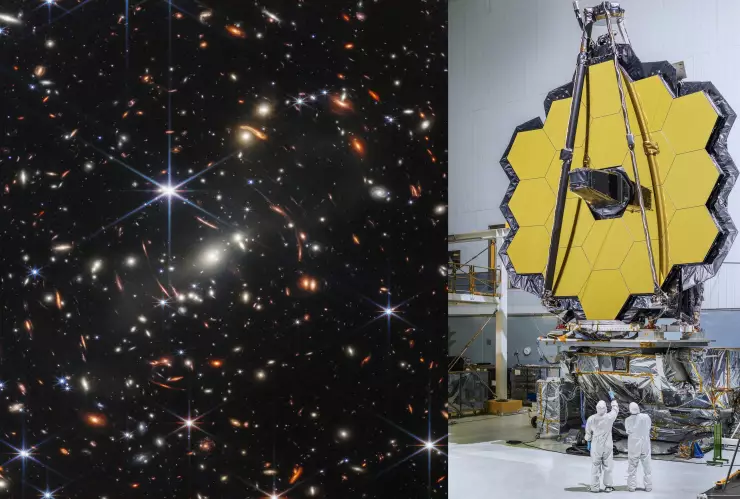 Revelan primera imagen de un cúmulo de galaxias captada por James Webb