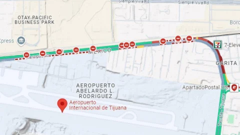 Bloqueo aeropuerto Tijuana