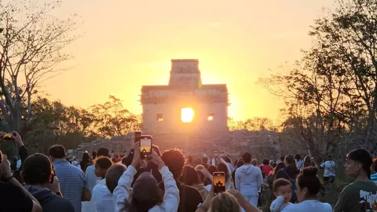 Así se vio el IMPRESIONANTE Equinoccio de Primavera desde Dzibilchaltún