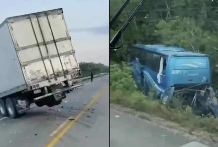 Se reportan personas lesionadas a causa de fuerte accidente en la carretera federal 307 la mañana de HOY: Esto se sabe