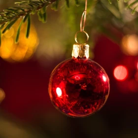 Esfera de navidad roja