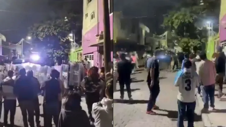 Intento de linchamiento en Iztapalapa: 200 vecinos retienen a ladrones y agreden a policías
