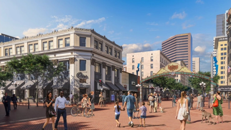 Maqueta de cómo sería en nuevo paseo peatonal en San Diego