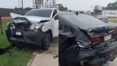 ÚLTIMA HORA: Se registra aparatoso accidente en Blvd. Colosio en Cancún hoy, martes 4 de noviembre de 2025; hay tráfico en la zona