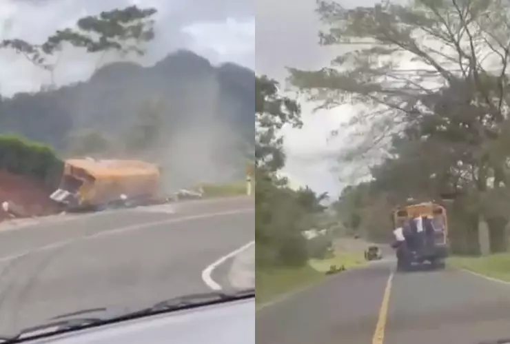 VIDEO ¡IMÁGENES SENSIBLES! Autobús se queda sin frenos y pasajeros se lanzan en Nicaragua