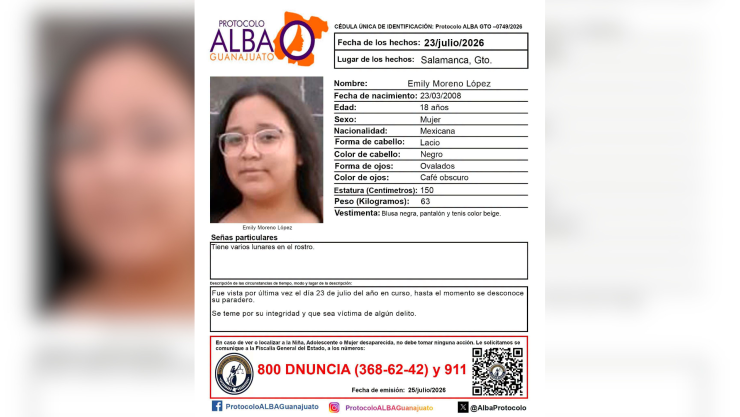 No se sabe nada de ella! Buscan a Emily Moreno López, desaparecida en Guanajuato.png