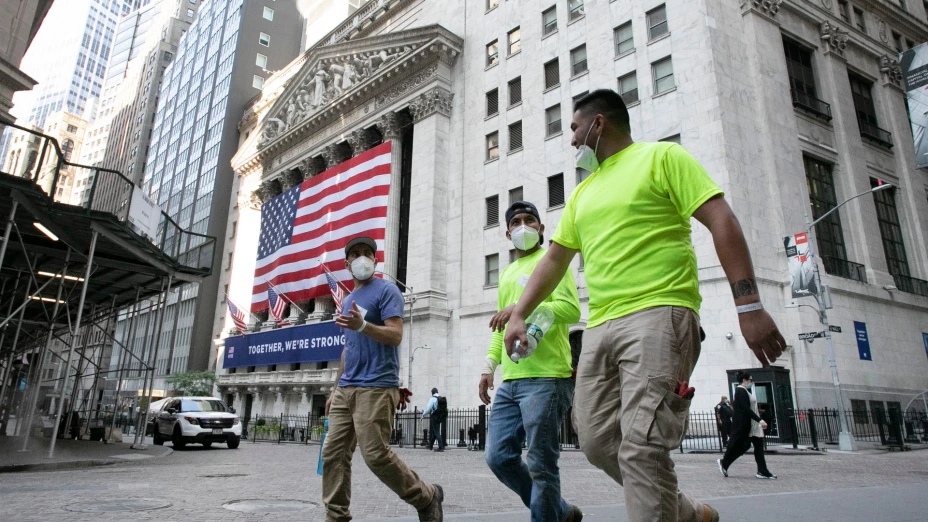 Frente del edificio de la Bolsa de Valores de Nueva York