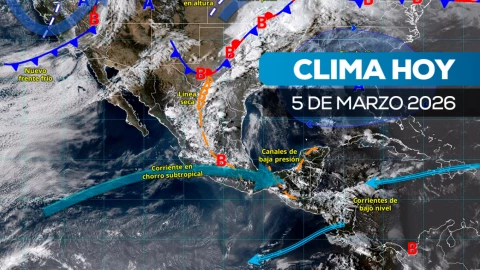 Clima en México 5 de marzo lluvias fuertes por frente frío
