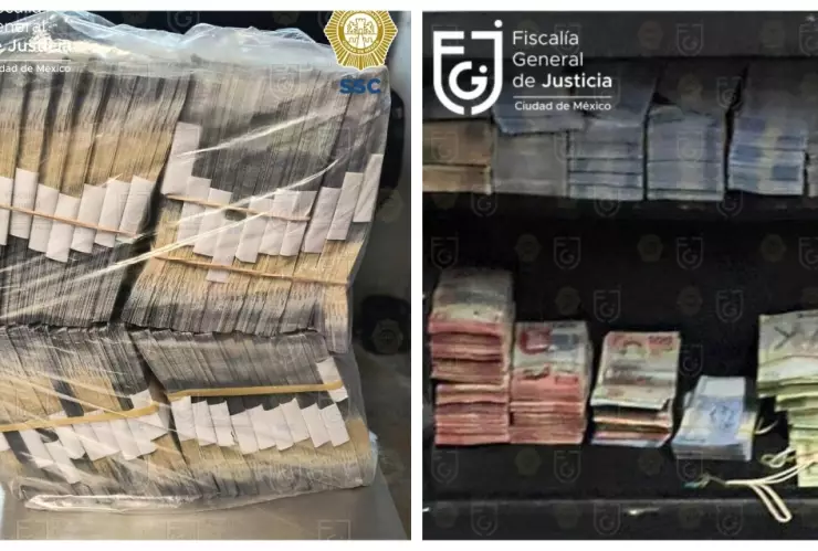 Decomisan más de 31 millones de pesos mexicanos y casi 88 mil dólares en 3 cateos en CDMX