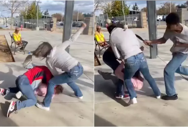 VIDEO_ ¡Brutal! Hombre golpea a mujer durante pelea con un calcetín lleno de piedras