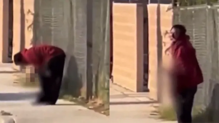 VIDEO: ¡IMÁGENES FUERTES! Captan a hombre devorando una pierna humana en vía pública