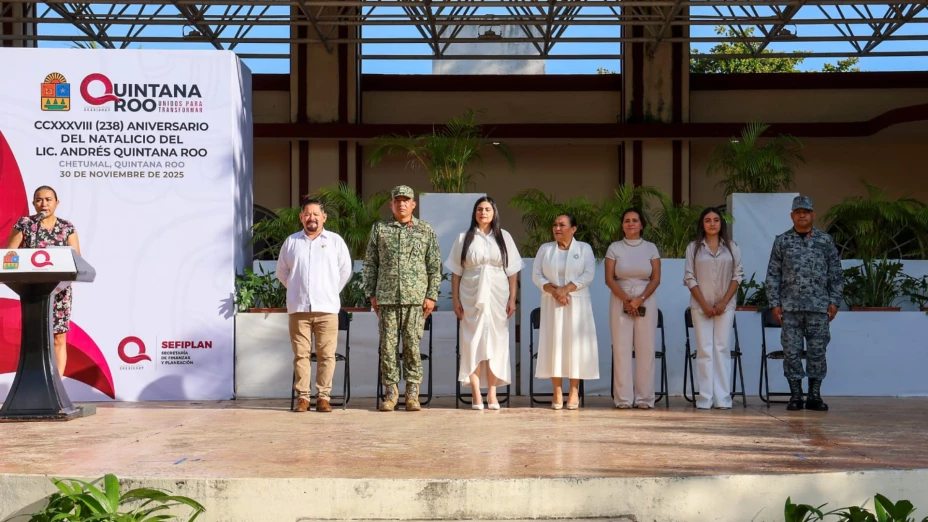 Conmemoran el 238 aniversario del natalicio de Don Andrés Quintana Roo en Chetumal.webp