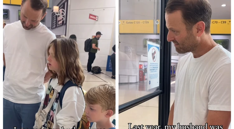 los rostros de la familia cuando el hombre fue frenado por la TSA