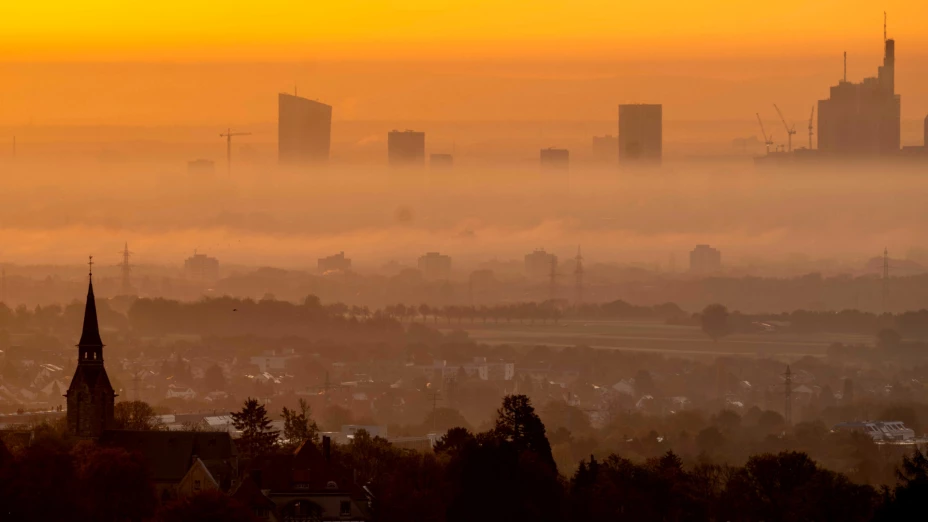 Edificios del distrito bancario en Fráncfort, Alemania.