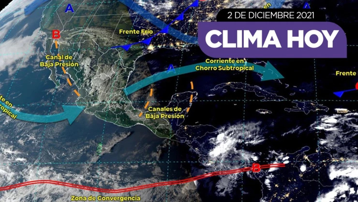 clima México 2 de diciembre
