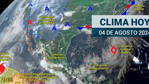 El SMN prev&eacute; lluvias intensas para el clima hoy 4 de agosto