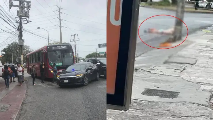 ¡Fuertes imágenes! Accidente en Av. Cobá de Cancún deja a una mujer sin vida