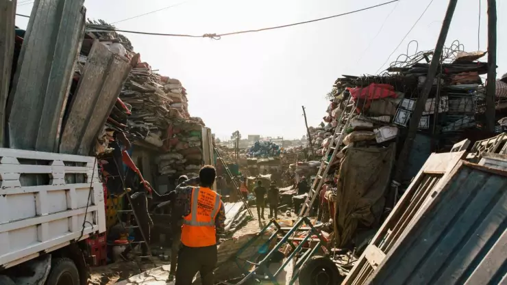 explota tanque de gas en camion de basura de villa allende.