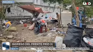 Frente frío 11 complica condiciones para afectados por inundación en Poza Rica