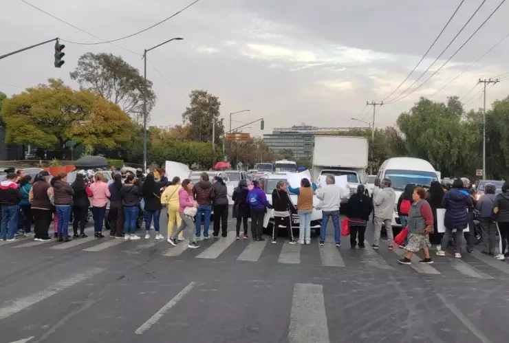 Bloqueo Picacho Ajusco por falta de agua