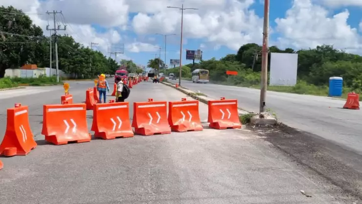 Tráfico 6 de septiembre de 2022 en la carretera Cancún-Tulum