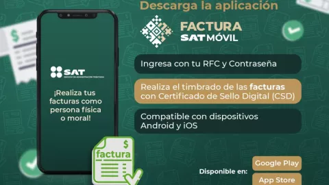 SAT ya tiene aplicación móvil para realizar las facturas
