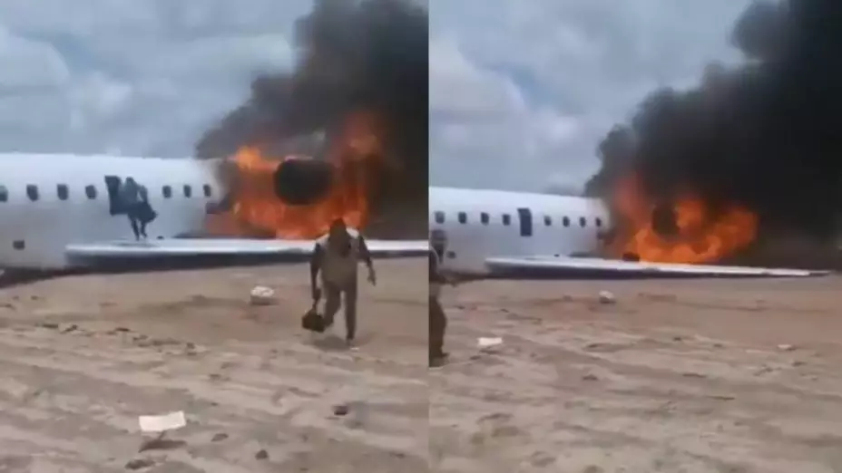 Incendio de avión en El Congo