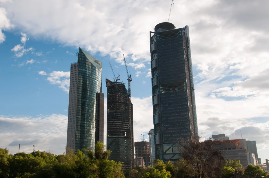 Torre Bancomer en construcción