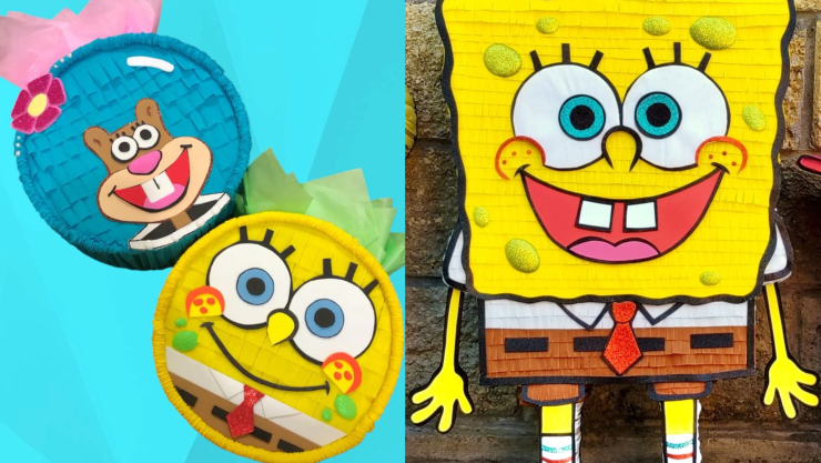 Cómo hacer mini piñatas de Bob Esponja paso a paso