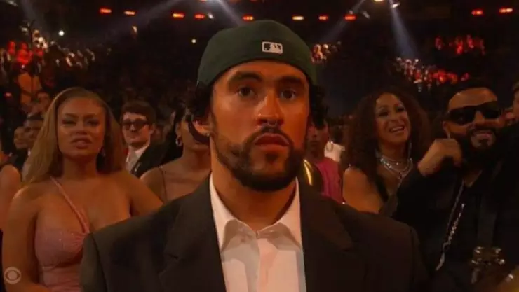 Reacción de Bad Bunny al perder contra Adele.