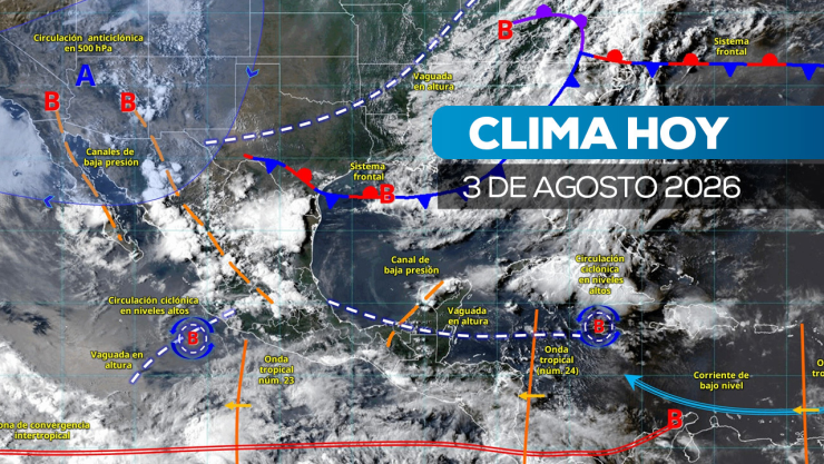 Clima hoy en México lunes 3 de agosto