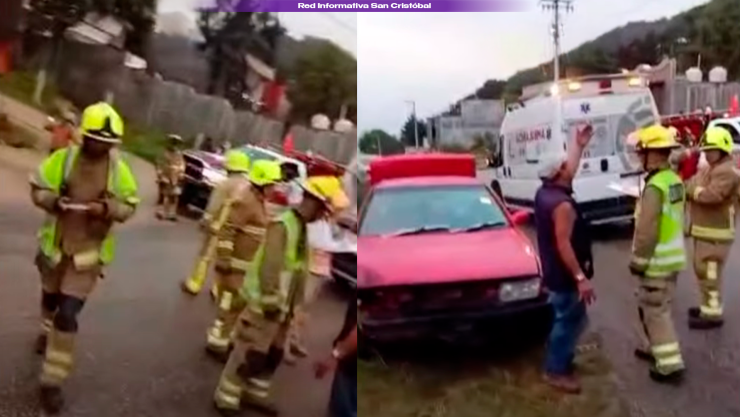 Bomberos de San Cristóbal realizan rescate vehicular tras choque en Milpoleta