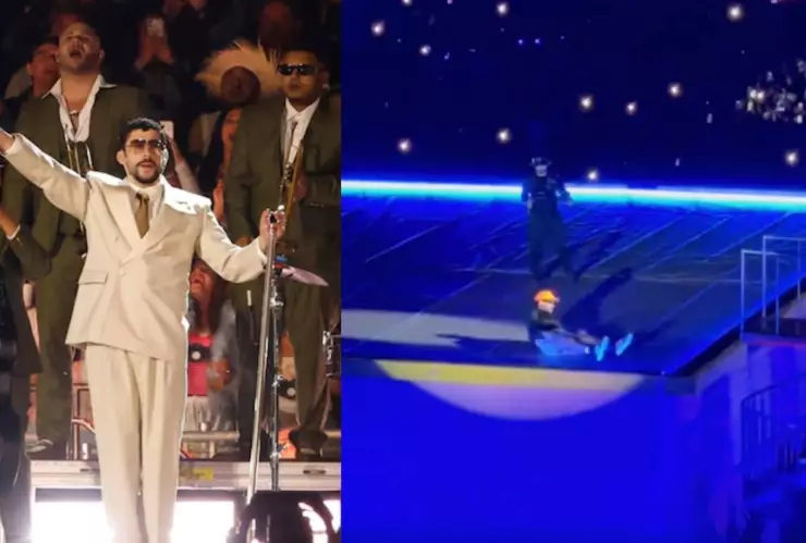 VIDEO: Bad Bunny sufre caída en ‘La casita’ durante su primer concierto en México